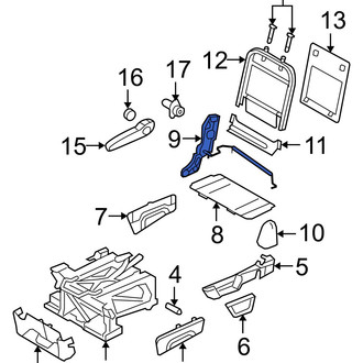 Ram OE - Center Right Seat Back Recliner Adjustment Mechanism