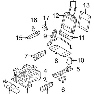Ram OE - Seats & Tracks - Second Row Seats (Frame & Hardware, Stow in Floor)