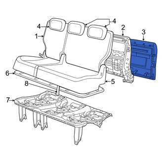 Ram OE - Rear Right Seat Back Panel