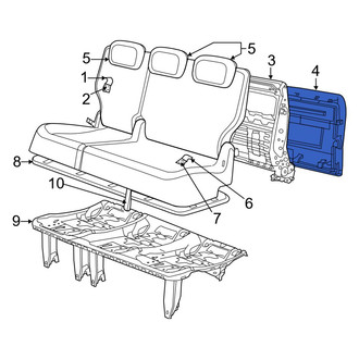 Ram OE - Rear Left Upper Seat Back Panel