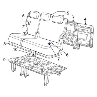 Ram OE - Rear Right Seat Cushion Pad