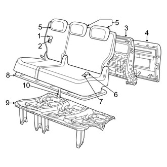 Ram OE - Seats & Tracks - Third Row Seats (60-40 Bench, Leather (Tl), Covers & Pads)