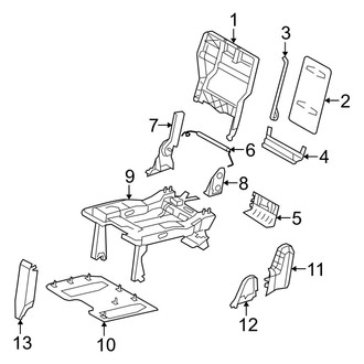Ram OE - Seats & Tracks - Third Row Seats (60-40 Bench, Frame & Hardware, 40% Side)