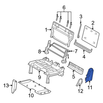 Ram OE - Rear Left Outer Seat Back Recliner Adjustment Mechanism Cover