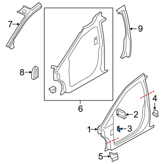 Ram OE - Left Rocker Panel Reinforcement Bracket