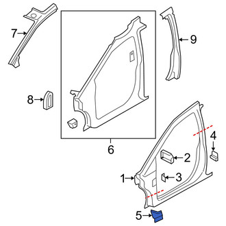 Ram OE - Left Lower Rocker Panel Reinforcement Bracket