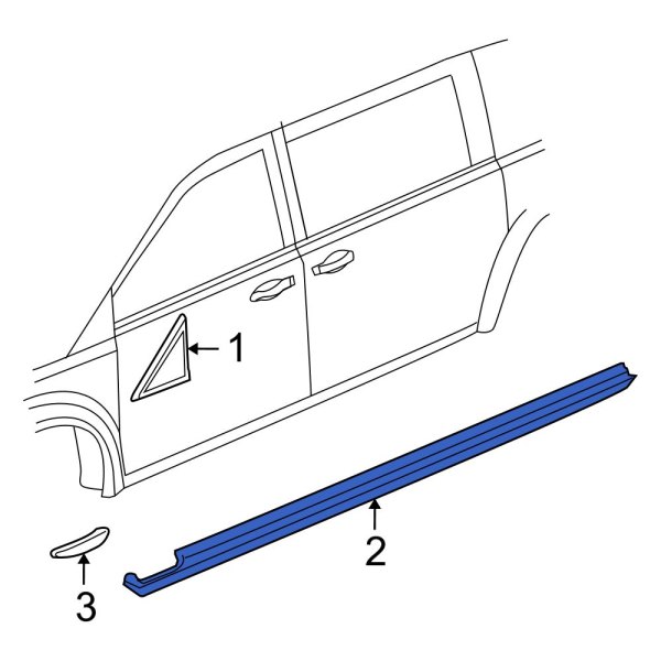 Ram OE 68069668AB Right Rocker Panel Guard