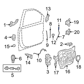 Ram OE - Front Door Lock Knob