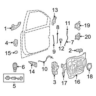 Ram OE - Front Left Door Lock Operating Rod