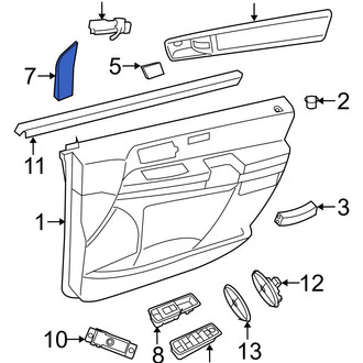 Ram OE - Front Left Door Mirror Trim Ring