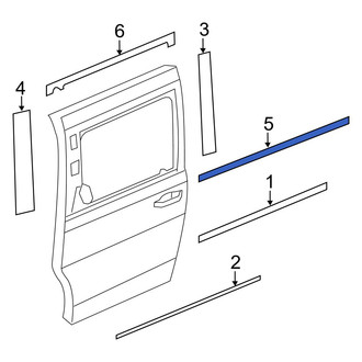 Ram OE - Front Left Door Window Belt Weatherstrip