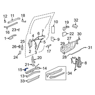 Ram OE - Right Lower Sliding Door Stop Bumper