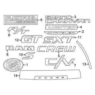 Ram OE - Lift Gate - Exterior Trim