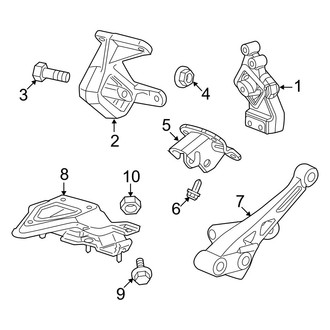 Ram OE - Engine & Transmission Mounting (4WD 3.7L)