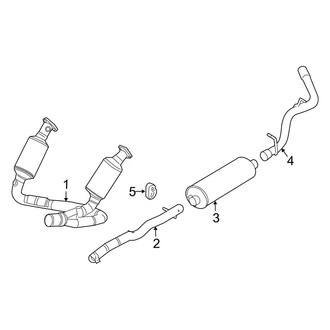 Ram OE - Exhaust System - Exhaust Components (Big Horn / Laramie / ST / TRX 3.7L)