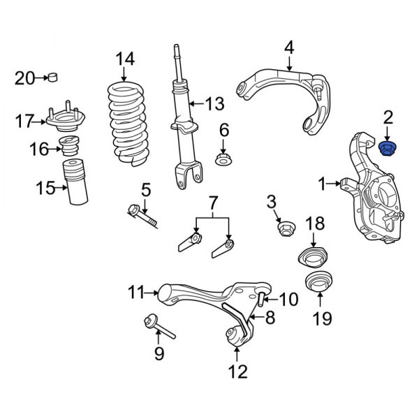 Ram OE 6505682AA Steering Knuckle Nut