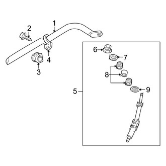 Ram OE - Front Suspension - Stabilizer Bar & Components