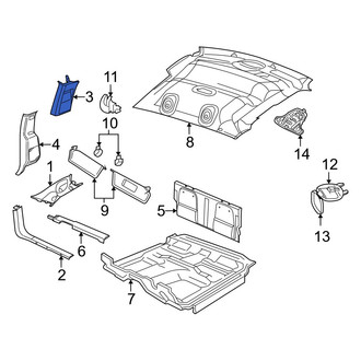 Ram OE - Left Lower Body C-Pillar Trim Panel