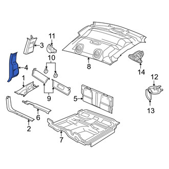 Ram OE - Left Lower Body C-Pillar Trim Panel