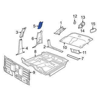 Ram OE - Left Upper Body C-Pillar Trim Panel