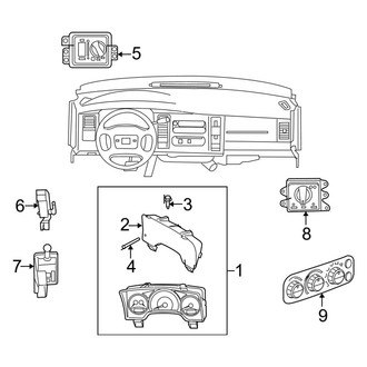 Ram OE - Instrument Panel - Cluster & Switches (Big Horn / Laramie / ST / TRX)