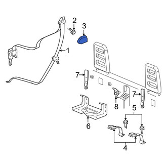 Ram OE - Rear Seat Belt Anchor Plate Cover