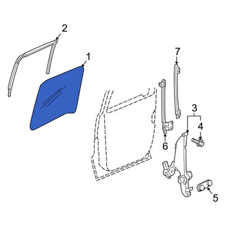 Ram OE - Rear Left Door Glass