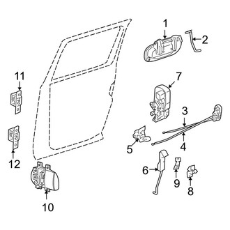 Ram OE - Rear Door - Lock & Hardware (Big Horn / Laramie / TRX Crew Cab)