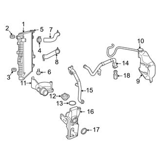 Ram OE - Cooling - Radiator & Components (2500 Regular Cab / Crew Cab 6.7L)