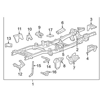 Ram OE - Frame & Components (Frame & Crossmembers), (2500 / 3500 Regular Cab / Crew Cab / Mega Cab RWD)