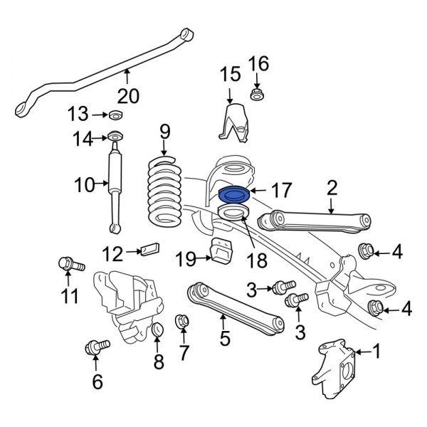 Ram OE 52038105 Coil Spring Insulator