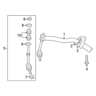 Ram OE - Front Suspension - Stabilizer Bar & Components (W/O Disconnect)