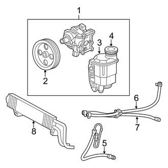 Ram OE - Steering Gear & Linkage - Pump & Hoses (W/O Hydrobooster), (2500 RWD 5.7L)