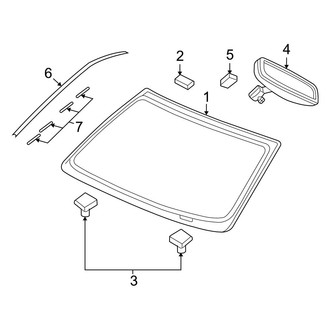 Ram OE - Windshield - Glass (2500 / 3500 Regular Cab / Crew Cab / Mega Cab)
