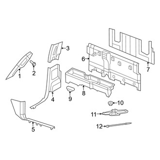 Ram OE - Cab - Interior Trim (Pillars & Floor), (2500 / 3500 SLT / ST Regular Cab)
