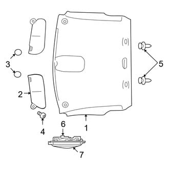 Ram OE - Cab - Interior Trim (Headliner & Components), (Laramie / Laramie Longhorn / SLT Mega Cab)
