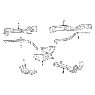 Ram OE - Instrument Panel - Ducts (2500 / 3500 Regular Cab / Crew Cab / Mega Cab)