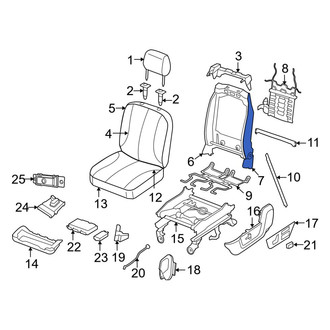Ram OE - Front Left Seat Back Frame
