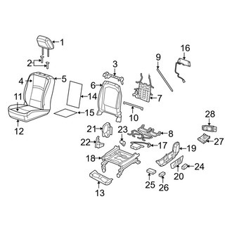Ram OE - Seats & Tracks - Front Seat Components (Bucket Seats), (2500 / 3500 Regular Cab / Crew Cab / Mega Cab)
