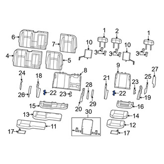 Ram OE - Right Inner Seat Track Cover