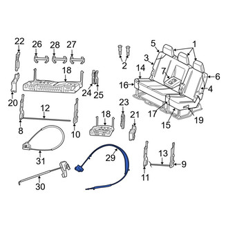 Ram OE - Rear Left Folding Seat Release Cable