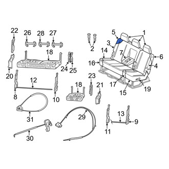 Ram OE - Rear Right Seat Back Cushion
