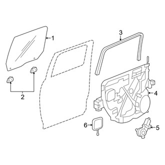 Ram OE - Rear Door - Glass & Hardware