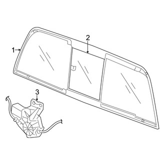 Ram OE - Back Glass - Glass (Sliding Glass), (2500 / 3500 Regular Cab / Crew Cab / Mega Cab)