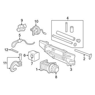 Ram OE - Front Bumper - Tow Hook & Hitch (Winch), (2500 / 3500 Regular Cab / Crew Cab / Mega Cab)