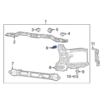 Ram OE - Left Radiator Support Tie Bar Bracket