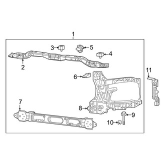 Ram OE - Radiator Support (2500 / 3500 Regular Cab / Crew Cab / Mega Cab)