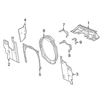 Ram OE - Radiator Support - Splash Shields (Crew Cab / Mega Cab 6.7L)