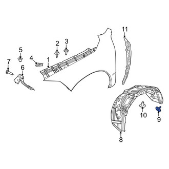 Ram OE - Quarter Panel Splash Shield Screw