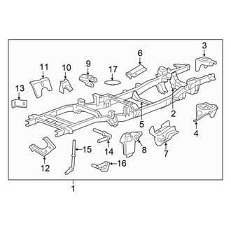 Ram OE - Frame & Components (Frame & Crossmembers), (RWD)